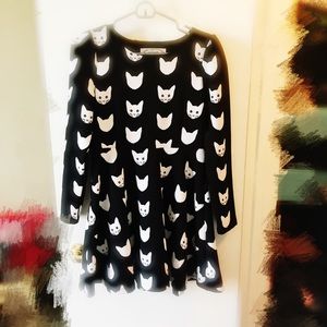 Cute Pretty Kitten A line Dress